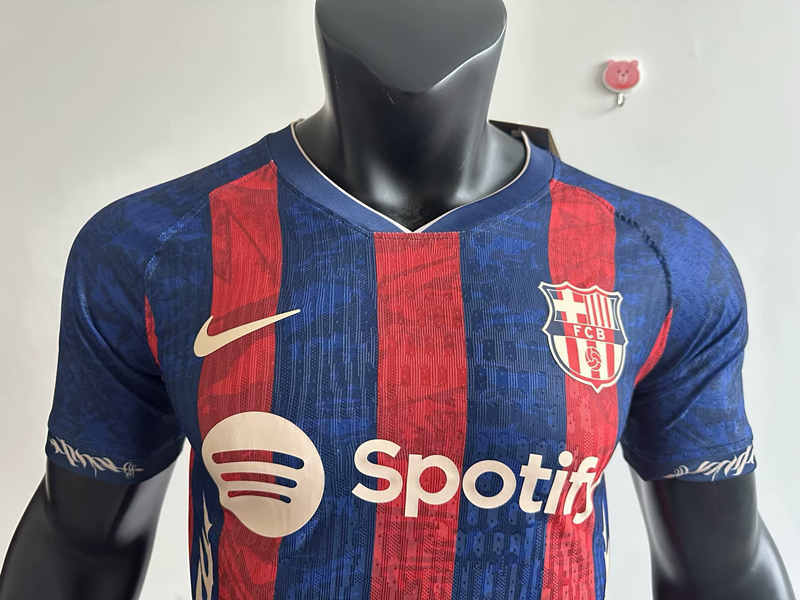 Player Version 2025-2026 Special Edition Barcelona Home Red&Blue Thailand Soccer Jersey AAA-3511