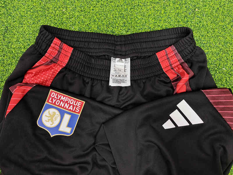 Player Version 2024-2025 Olympique Lyonnais Black Thailand Soccer Long Pants-9926
