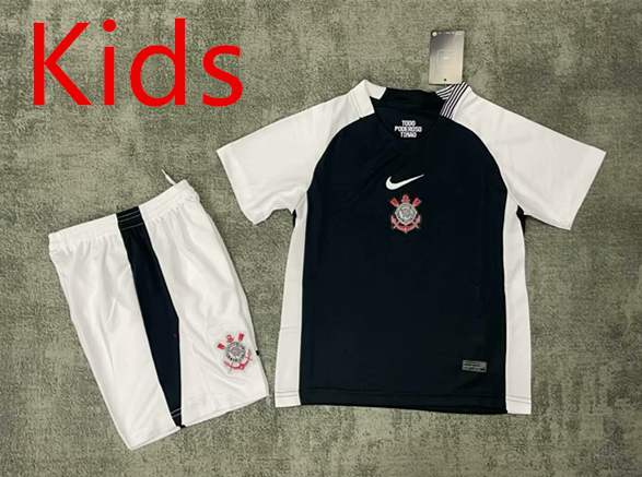 2025-2026 Corinthians Away Black Kids/Youth Soccer Unifrom-2483