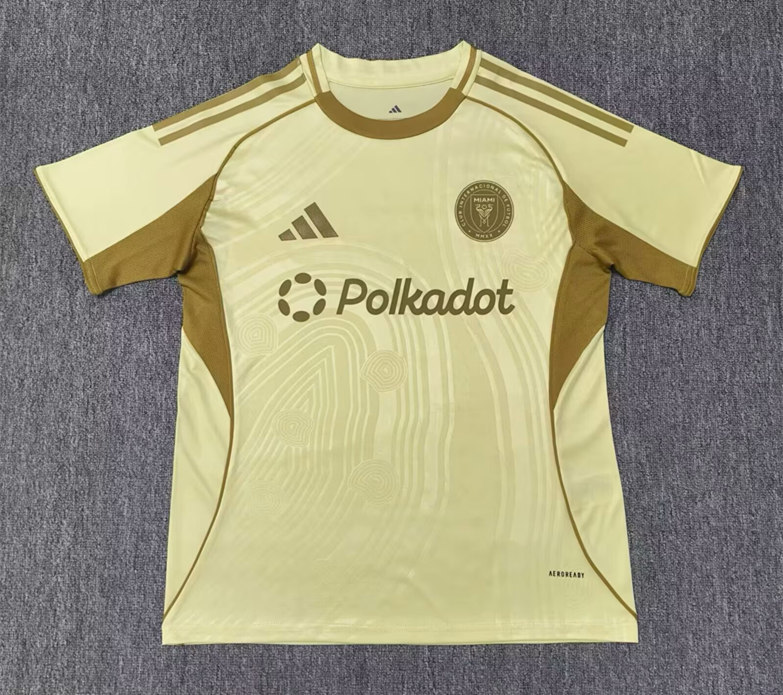 2025-2026 Inter Miami CF Yellow Thailand Training Soccer Jersey AAA-2483