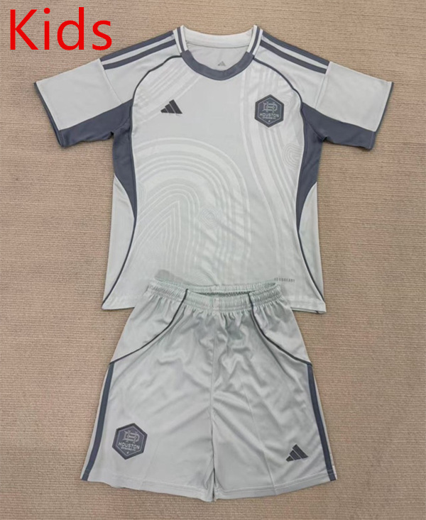 2025-2026 Houston Dynamo Grey Training Kids/Youth Soccer Uniform-AY