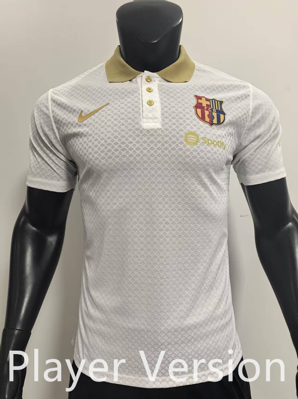 Player Version 2025-2026 Barcelona White Thailand Soccer Jersey AAA-SJ