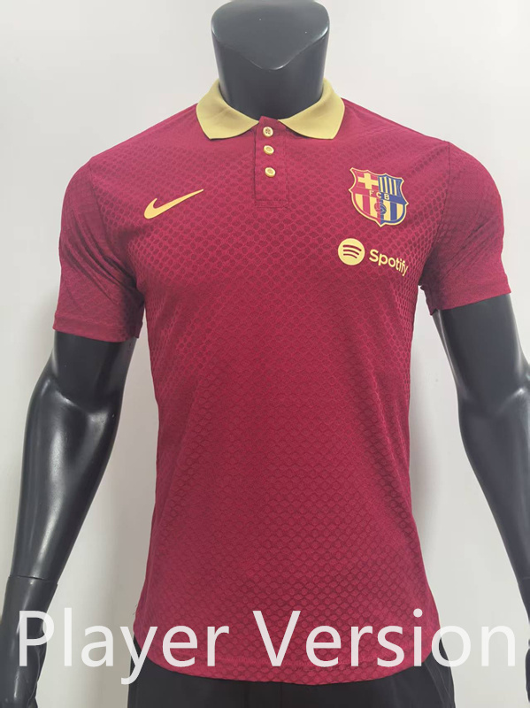 Player Version 2025-2026 Barcelona Red Thailand Soccer Jersey AAA-SJ
