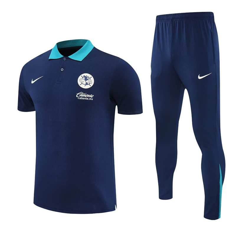 2025-2026 Club América Royal Blue Thailand Polo Uniform-4627