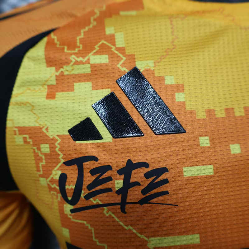 Player Version 2025-2026 Paris 2nd Away Orange Thailand Soccer Jersey AAA-888