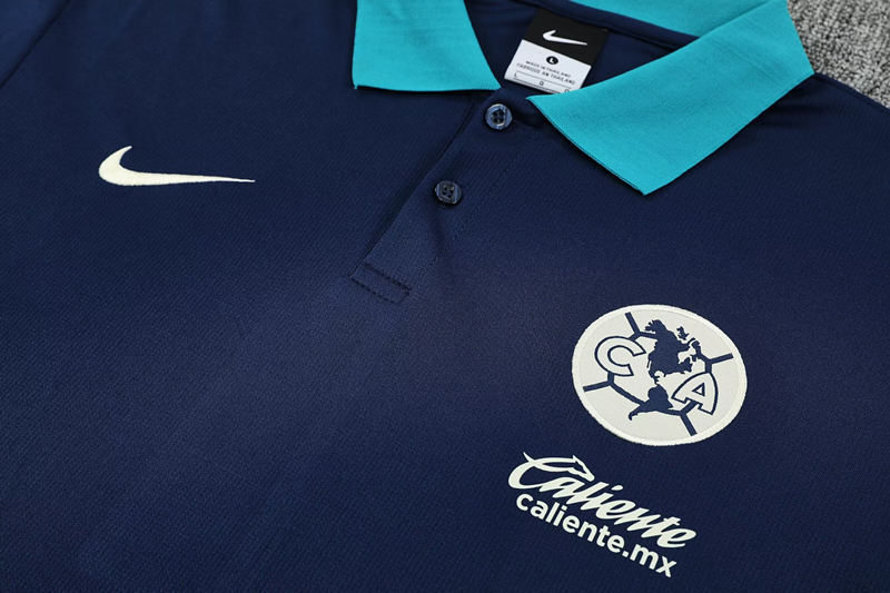 2025-2026 Club América Royal Blue Thailand Polo Uniform-4627