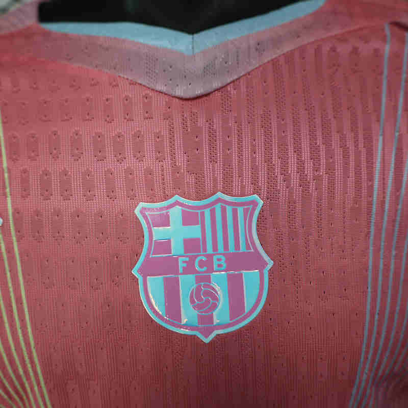 Player Version 2025-2026 Barcelona Pink Thailand Soccer Jersey AAA-888