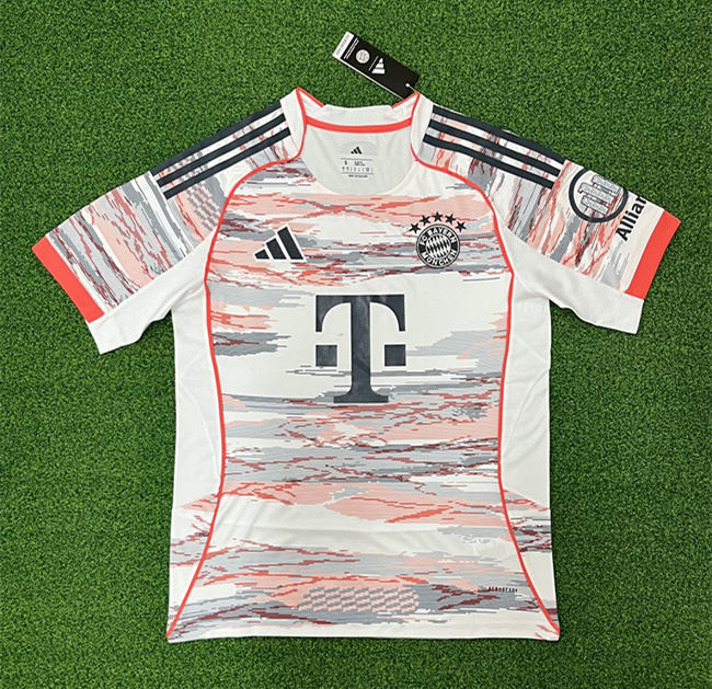 (S-4XL) 2025-2026 Bayern München Away Beige Thailand Soccer Jersey AAA-403