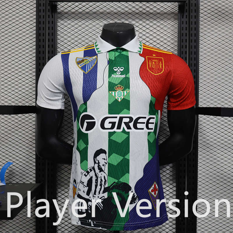 Player Version 2025-2026 Special Version Real Betis White&Green&Red Thailand Soccer Jersey AAA-888