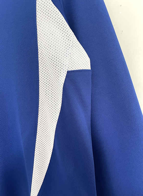 Retro Version 2002 Brazil Away Blue Thailand LS Soccer Jersey AAA-811