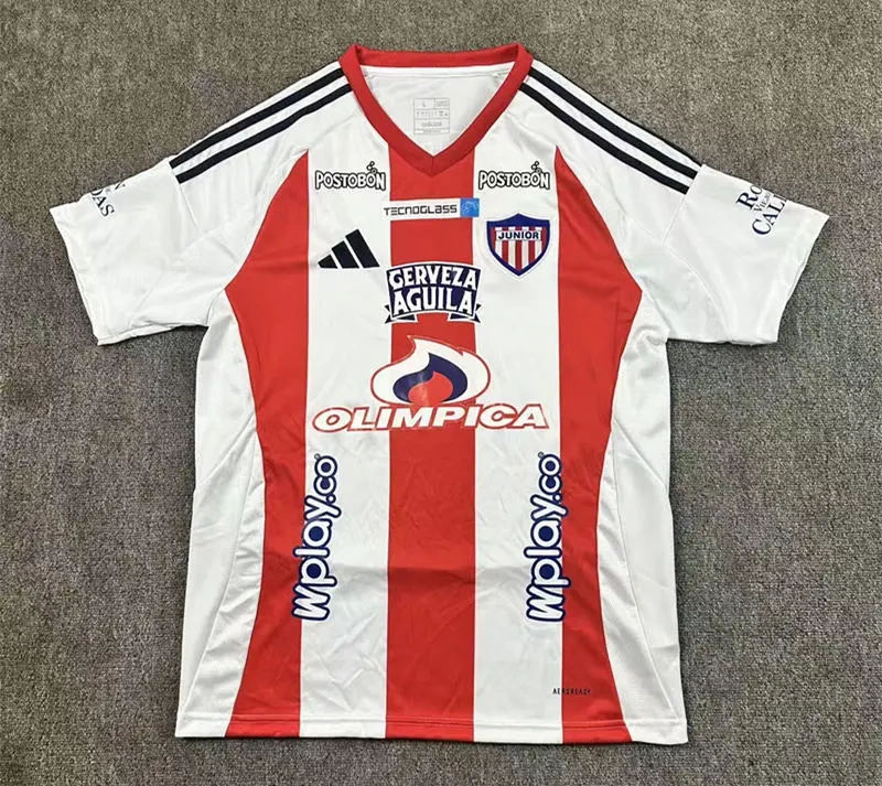 2025-2026 Junior de Barranquilla Home Red&White Thailand Soccer Jersey AAA-417