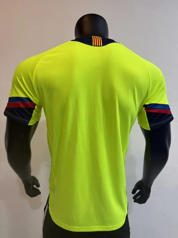 Retro Version 2005-2006 Barcelona Away Green Thailand Soccer Jersey AAA-0871