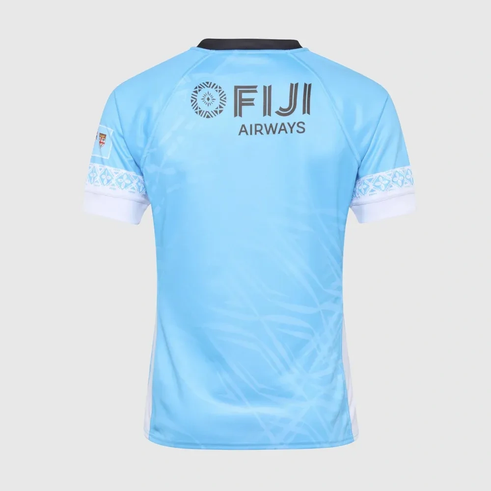 2025 Fiji Away Light Blue Thailand Rugby Shirt
