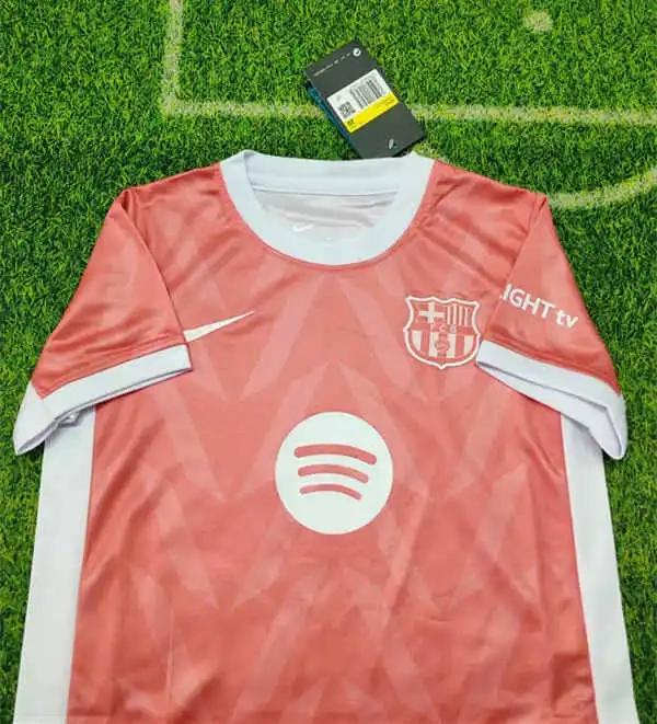 2025-2026 Barcelona Pink Kids/Youth Soccer Uniform-8679