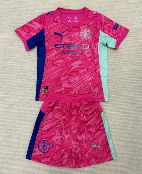 2025-2026 Manchester City Goalkeeper Purple Soccer Uniform-AY