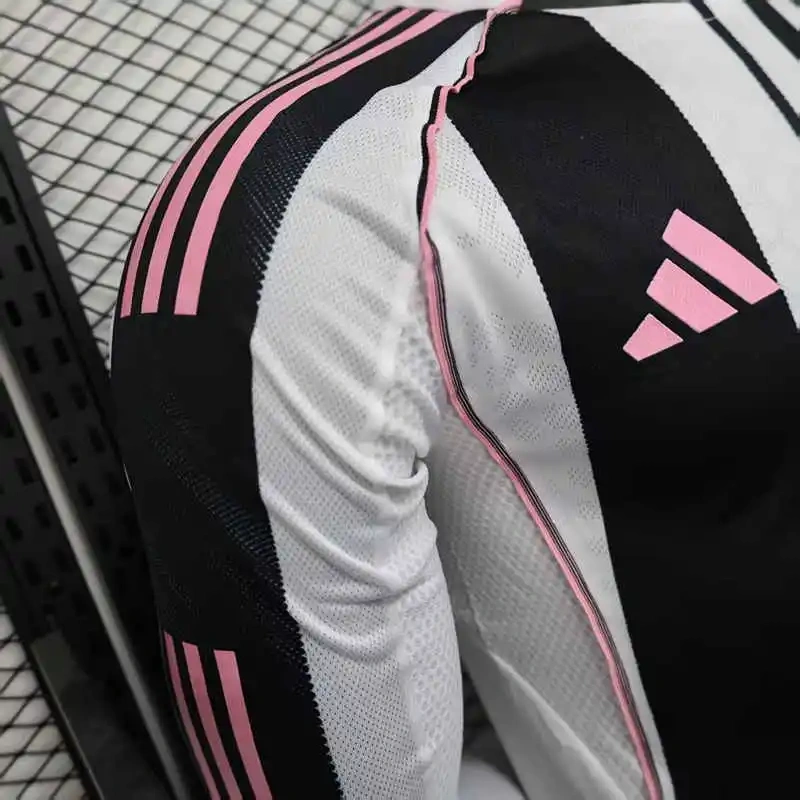 Player Version 2025-2026 Juventus Home White & Black Thailand LS Soccer jersey-888