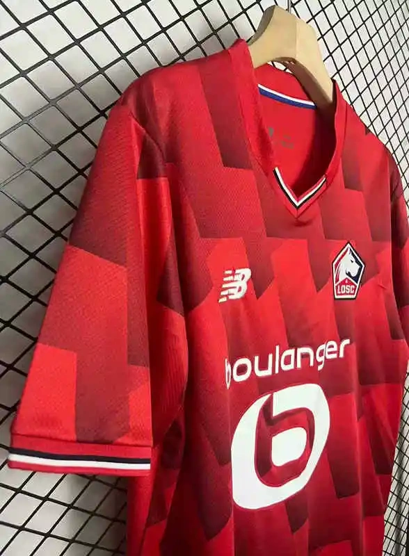 (S-4XL) 2025-2026 Lille Home Red Thailand Soccer Jersey AAA-4442