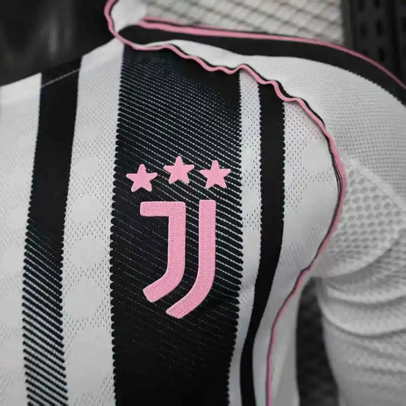 Player Version 2025-2026 Juventus Home White & Black Thailand LS Soccer jersey-888