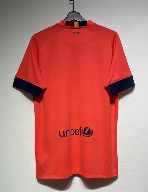 Retro Version 2014-2015 Barcelona Away Orange Thailand Soccer Jersey AAA-2483
