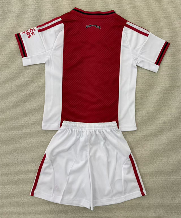 2025-2026 Ajax Home Red Kid/Youth Soccer Uniform-AY