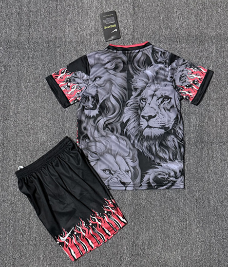 2025-2026 Barcelona Lion Gray&Black Kids/Youth Soccer Uniform-2483