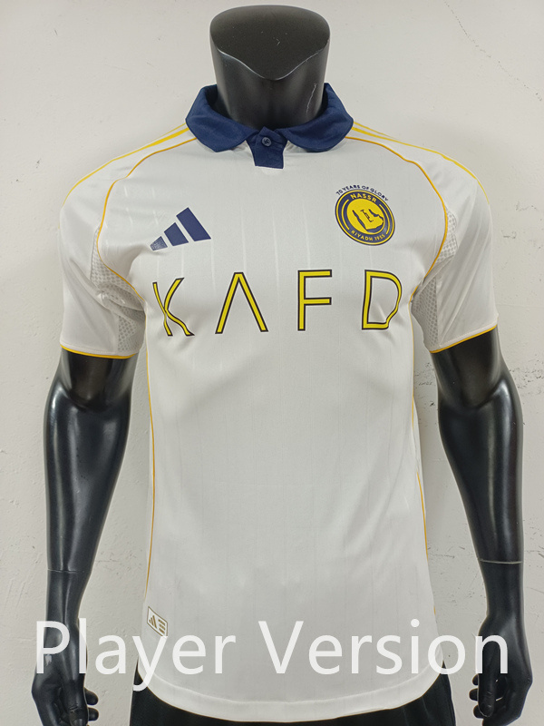Player Version 2025-2026 Al-Nassr FC Away White Thailand Soccer Jersey AAA-0871