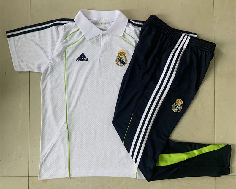 2025-2026 Retro Version Real Madrid White Thailand Polo Uniform-815