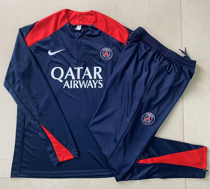 2025-2026 Paris SG Royal Blue Thailand Soccer Tracksuit -815