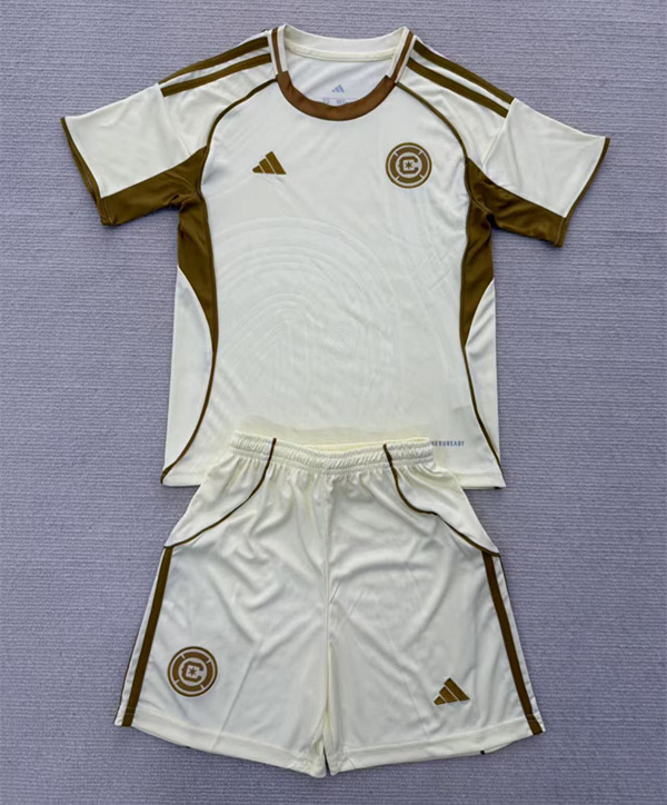 2025-2026 Chicago Fire Light Yellow Training Soccer Uniform-AY