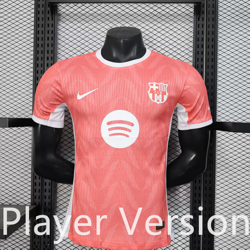 Player Version 2025-2026 Special Version Barcelona Pink Thailand Soccer Jersey AAA-888