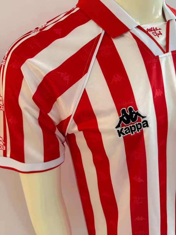 Retro Version 1995-1997 Athletic Bilbao Home Red&White Thailand Soccer Jersey AAA-503