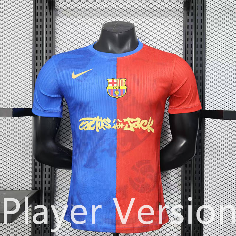 Player Version 2025-2026 Special Version Barcelona Red Thailand Soccer Jersey AAA-888