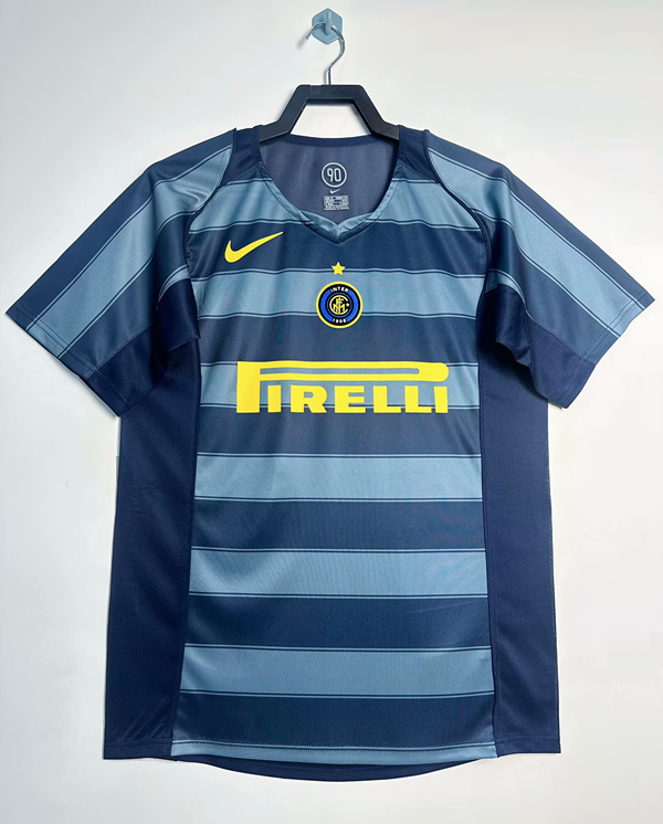 Retro Version 2004-2005 Inter Milan 2nd Away Blue Thailand Soccer Jersey AAA-811