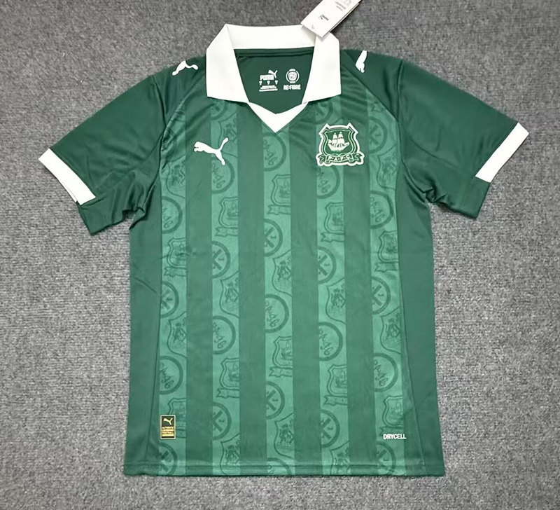 (S-4XL) 2025-2026 Plymouth Argyle Home Green Thailand Soccer Jersey AAA-7642