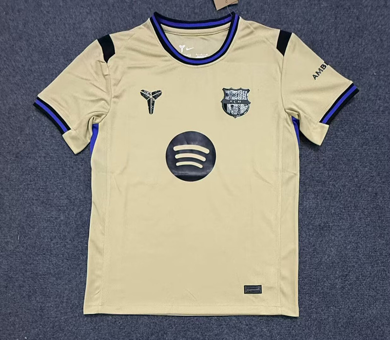(S-4XL) 2025-2026 Correct Edition Barcelona Away Yellow Thailand Soccer Jersey AAA-5931