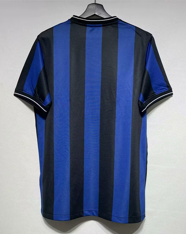 Retro Version 2009-2010 Inter Milan Home Blue&Black Thailand Soccer Jersey AAA-7209