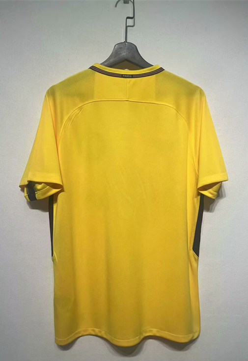 Retro Version 2015-2017 Paris Away Yellow Thailand Soccer Jersey AAA-7209