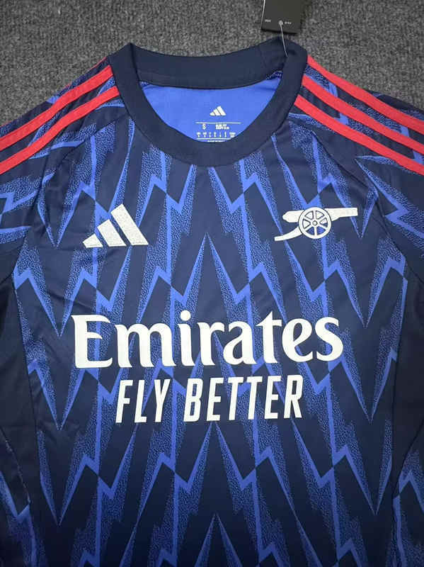 (S-4XL) 2025-2026 Correct Version Arsenal Away Blue Thailand Soccer Jersey AAA-7642