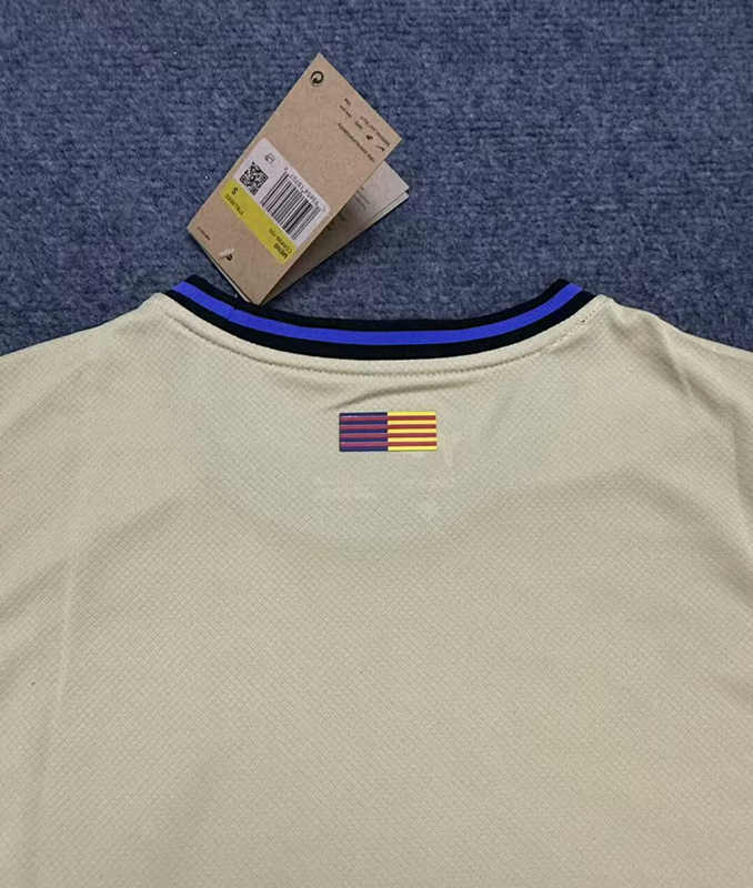 (S-4XL) 2025-2026 Correct Edition Barcelona Away Yellow Thailand Soccer Jersey AAA-5931