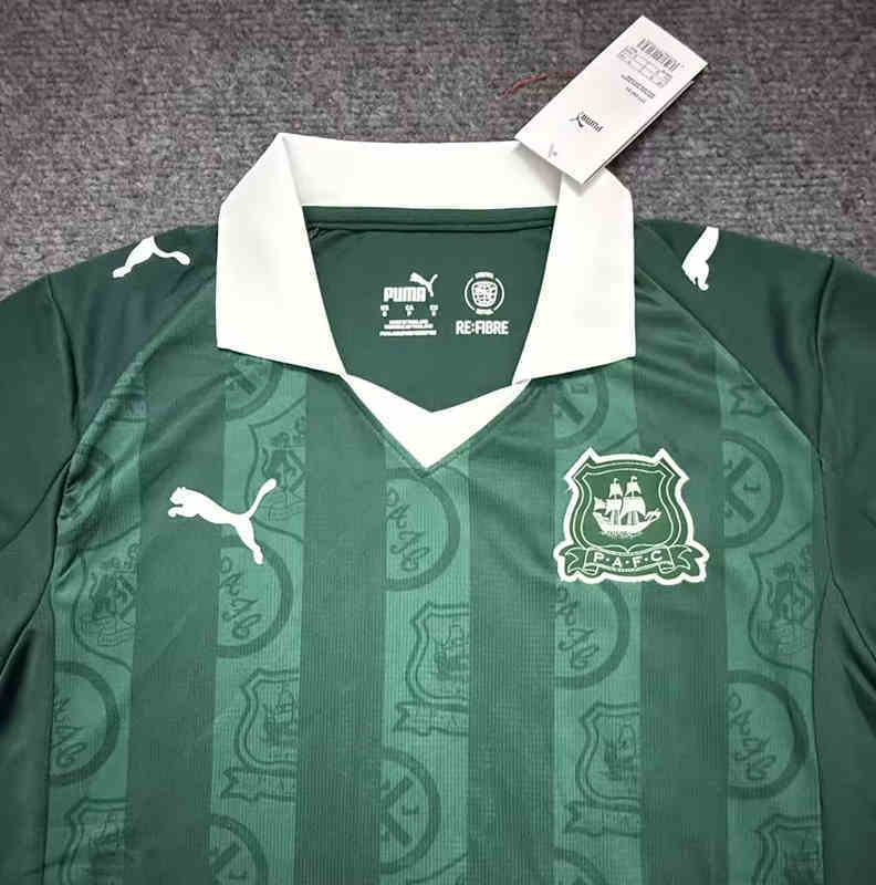 (S-4XL) 2025-2026 Plymouth Argyle Home Green Thailand Soccer Jersey AAA-7642