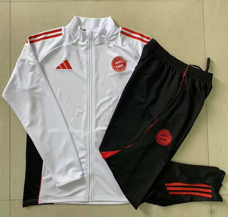 2025-2026 Bayern München White Soccer Jacket Uniform-815