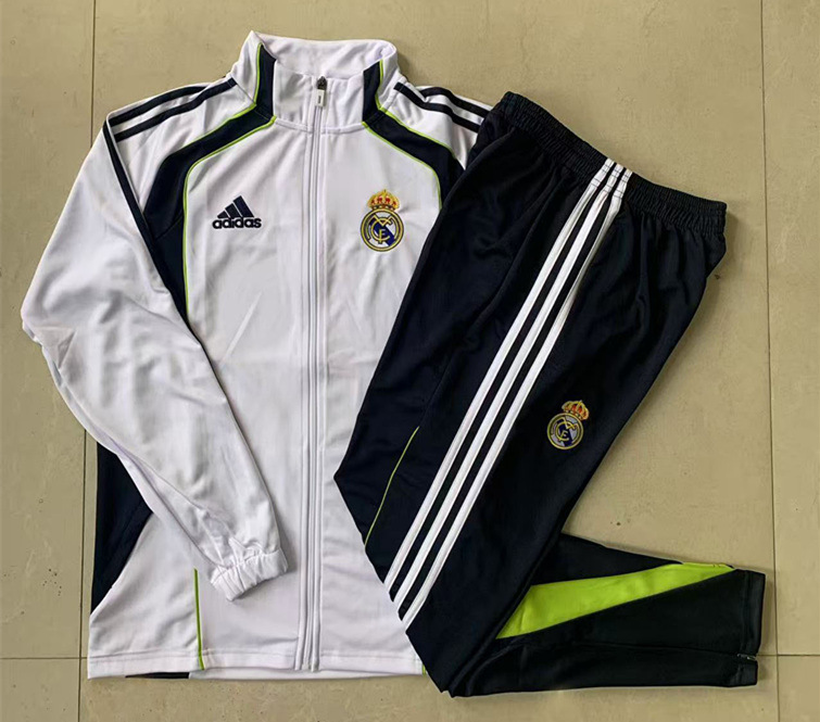2025-2026 Retro Version Real Madrid White Thailand Soccer Jacket Uniform-815