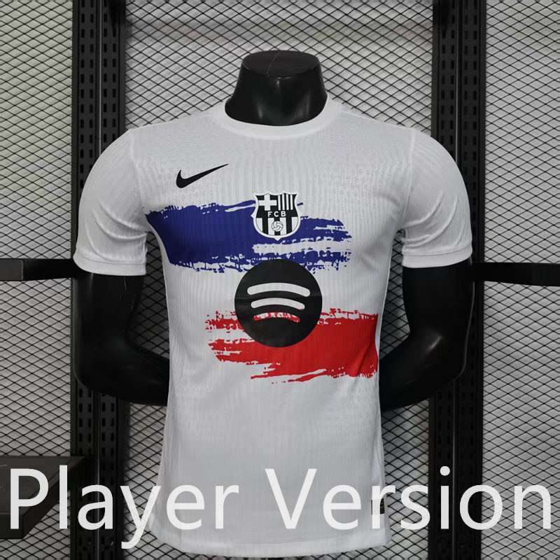 Player Version 25-26 Special Version Barcelona White&Pink Thailand Soccer Jersey AAA-888