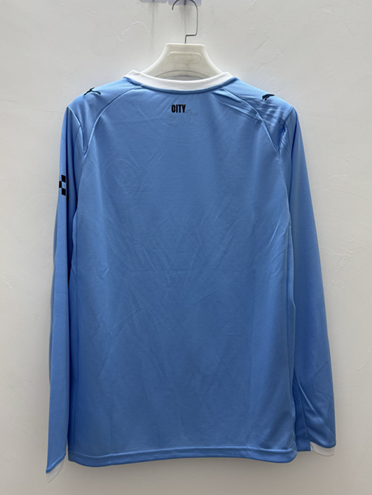 (S-3XL) 2025-2026 Manchester City Home Blue LS Thailand Soccer Jersey AAA-9268
