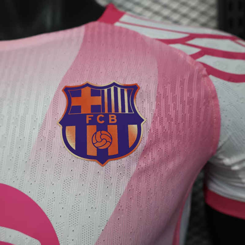 Player Version 2025-2026 Special Edition Barcelona White&Pink Thailand Soccer Jersey AAA-888