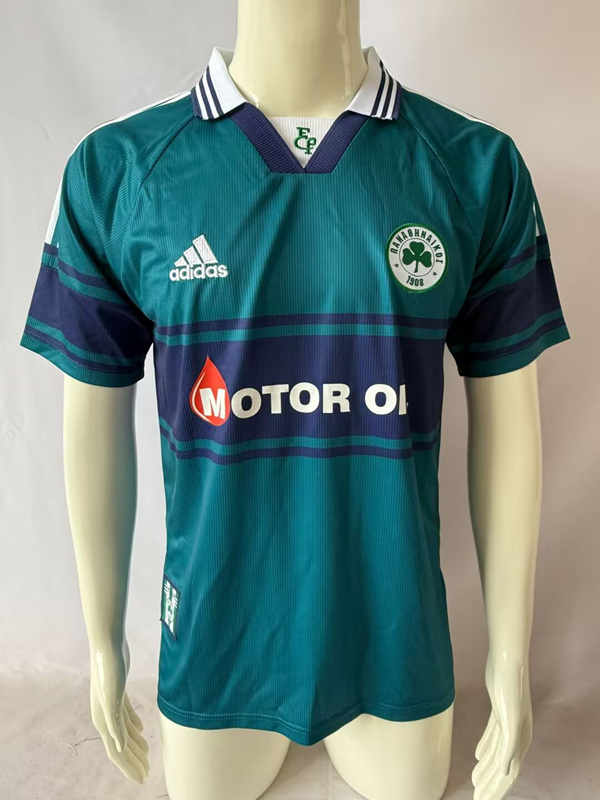 Retro Version 1999-2000 Panathinaikos F.C. Home Green Thailand Soccer Jersey AAA-503