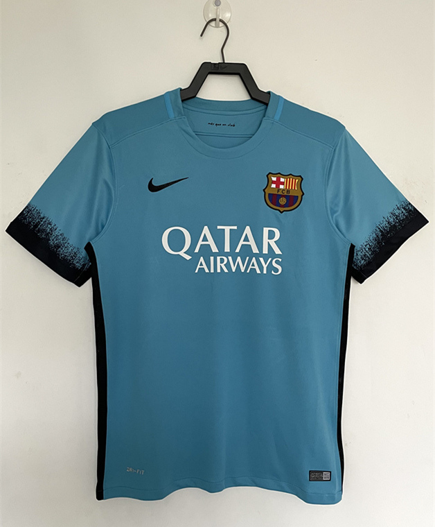 Retro Version 2015-2016 Barcelona 2nd Away Blue Thailand Soccer Jersey AAA-811