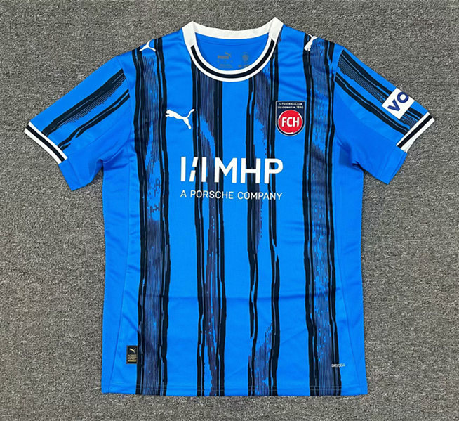 (S-4XL) 2025-2026 1. FC Heidenheim Away Blue Thailand Soccer Jersey AAA-512