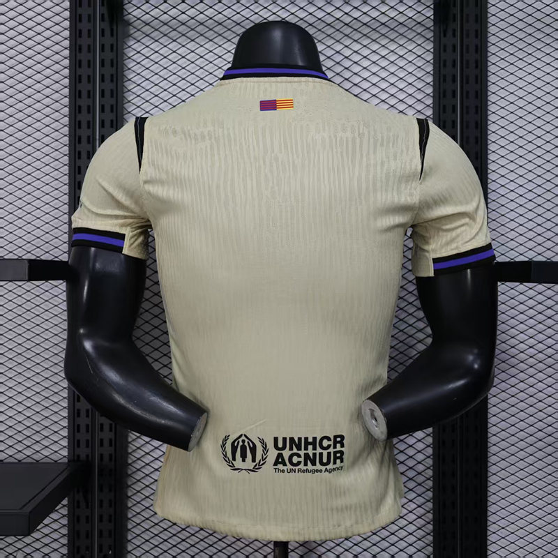 Player Version 2025-2026 Barcelona Away Yellow Thailand Soccer Jersey AAA-888