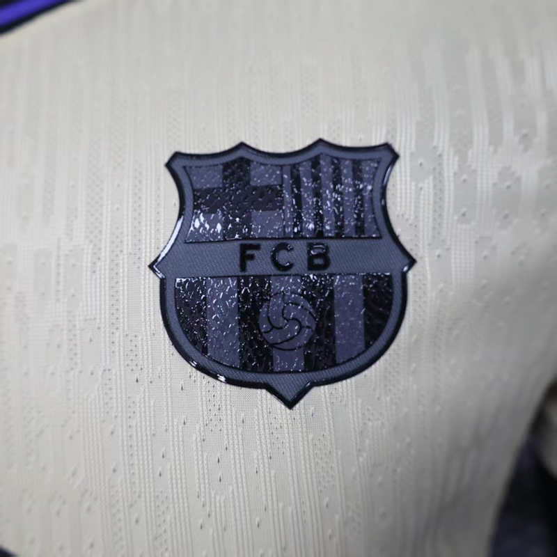 Player Version 2025-2026 Barcelona Away Yellow Thailand Soccer Jersey AAA-888